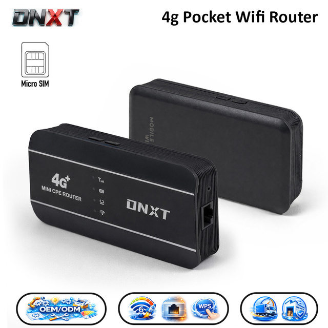 DNXT Routeur Wifi Portable WiFi6 Pocket Wifi Device Price WPS 3000mAh Wifi De Poche Mifi WAN/LAN Strong 4g Lte Router Tour Use