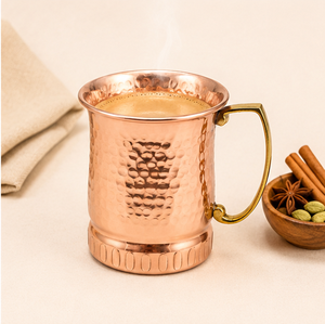 Handcrafted Hammered Copper Moscow Mule Mug Set Pure Solid Copper <b>Cups</b> for Barware Gifts & <b>Cold</b> Beverages In Best Price - Product Image 2