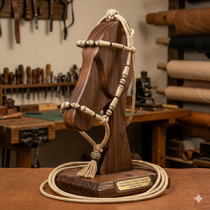 หมวกหนังสไตล์ตะวันตกที่ทำด้วยมือเชือกหนังสีดำและสีดำ - Product Image 3