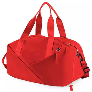 Custom Logo Unisex Black Polyester <b>Duffel</b> <b>Bag</b> 30-<b>40L</b> Capacity Adjustable Strap Zipper Closure Gym Travel <b>Bag</b> Casual Style - Product Image 2