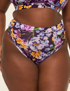Sexy Comfortable Breathable Nylon/Spandex Floral Printed High-Rise Thin Strap <b>Seamless</b> Woven Women's <b>Thongs</b> - Product Image 2