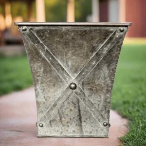 Pot de fleurs léger en acier galvanisé pour jardin, terrasse, balcon, patio, pépinière extérieure, décoration de jardinage - Product Image 5