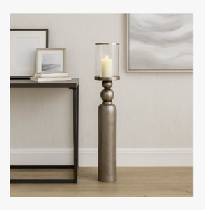 Modern Matte Metal Candle Stand With <b>Glass</b> <b>Cylinder</b> Holder For Home Decoration At Affordable Budget - Product Image 4