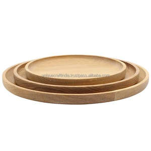 Assiettes de service en bois écologiques durables Elitely Premium Vaisselle la plus vendue pour une cuisine raffinée à la maison et au restaurant - Product Image 6