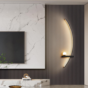 Lampada <span class=keywords><strong>da</strong></span> <span class=keywords><strong>Parete</strong></span> LED Moderna e Semplice 55cm 105cm, Illuminazione Decorativa a Striscia Lunga per Camera <span class=keywords><strong>da</strong></span> Letto e <span class=keywords><strong>Soggiorno</strong></span> - Product Image 2