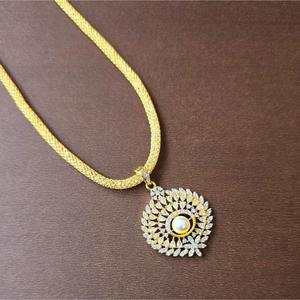 Crystal Pendant Necklace with Chain - Product Image 2