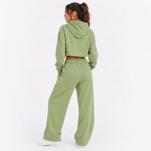 Conjunto de Ropa de Dos Piezas para Mujer, Cómodo para el Día a Día, Sudadera Suave y Pantalones de Corte Holgado para el Hogar, Viajes y Estilo Casual - Product Image 2