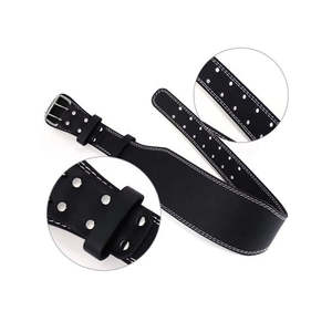 เข็มขัดยกน้ำหนักหนังแท้ พาวเวอร์ลิฟติ้ง ยิม เข็มขัดยกน้ำหนักแบบกำหนดเอง พร้อมโลโก้สั่งทำ - Product Image 3