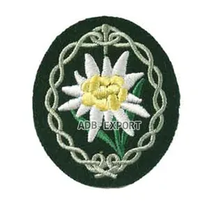 WW2 ALLEMAND Uniforme Gebirgsjager Edelweiss manche badge Par ADB EXPORT Le fabricant/Reproduction/Repro