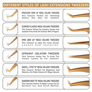 แหนบต่อขนตาสแตนเลสแบบกันแม่เหล็ก ขนาด 10 มม. สำหรับต่อขนตาแบบวอลลุ่มและแยกเส้น สำหรับช่างต่อขนตา - Product Image 2