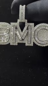 VVS Moissanite Letter Pendant Pass Diamond <b>Tester</b> Hip Hop Pendant Rapper Bling Fashion Pendant 925 Silver Iced Out Pendant - Product Image 5