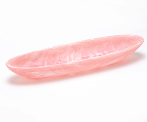 Grand saladier ovale rose en résine, résistant à l'eau, poli, sculpté à la main, compatible lave-vaisselle, cadeau personnalisé, décoration - Product Image 6