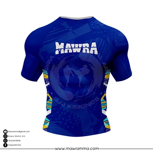 Mawra – Rashguard à manches courtes pour hommes, T-Shirt de Fitness et de gymnastique, chemise de Compression personnalisée pour Jiu Jitsu brésilien, unisexe - Product Image 5