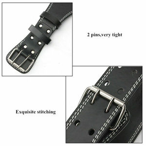 Ceinture de musculation réglable antidérapante en cuir de vachette de 4 pouces pour le soutien du dos, idéale pour le développement musculaire, unisexe, OEM, vente chaude - Product Image 4
