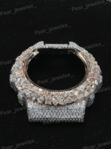 Lunette de montre personnalisée en moissanite pour boîtier de la série GA6900, cadran de montre et boîtier style Hip Hop sertis de diamants VVS - Product Image 2