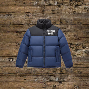 Nouvelle veste d'hiver matelassée slim pour homme 2026, col montant, fermeture éclair, style décontracté, impression et étiquette personnalisées - Product Image 3