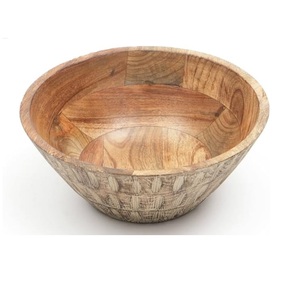 Tazón de Madera con Acabado Esmaltado para Servir Frutas y Ensaladas, Ideal para Catering, Aspecto Fabuloso, Tazón de Madera Seguro para Alimentos - Product Image 6