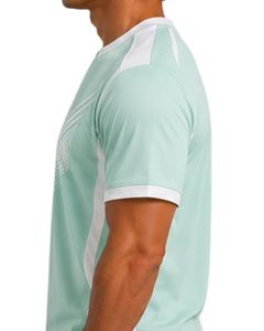 Light Gray And <b>White</b> Men Performance T Shirt Short Sleeve Athletic Sports Jersey Quick Dry Breathable Gym Training Custom Team - Product Image 3