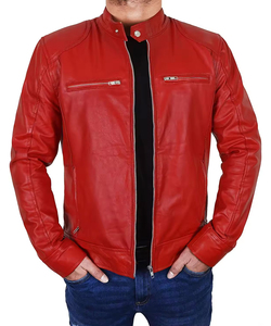 Men's PU Leather Biker Jacket Winter <b>Coat</b> Moto Biker Style <b>Stand</b> Collar Zipper Closure Wind Resistant 2026 - Product Image 1