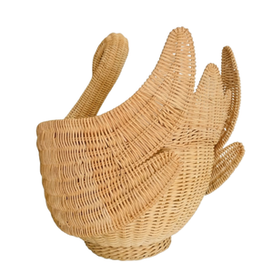 Fantástica Cesta de Mimbre con Forma de Cisne para Guardar Juguetes en la Habitación de los Niños, Cesta Decorativa de Mimbre con Forma de Animal para el Dormitorio - Product Image 2