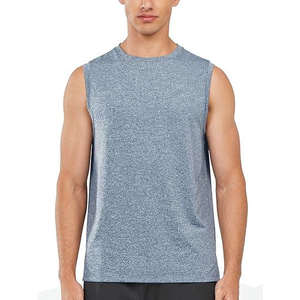 Camiseta Deportiva Personalizada para Gimnasio, Camiseta sin Mangas para Entrenamiento Muscular, Algodón Transpirable de 180g, Cuello Redondo, Absorbe el Sudor, para Hombre y Mujer - Product Image 1