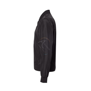 Wholesale <b>Black</b> Windproof Bomber Jacket Polyester Nylon <b>Windbreaker</b> Lightweight Zip Up Casual Outdoor Jacket OEM Manufacturer - Product Image 6