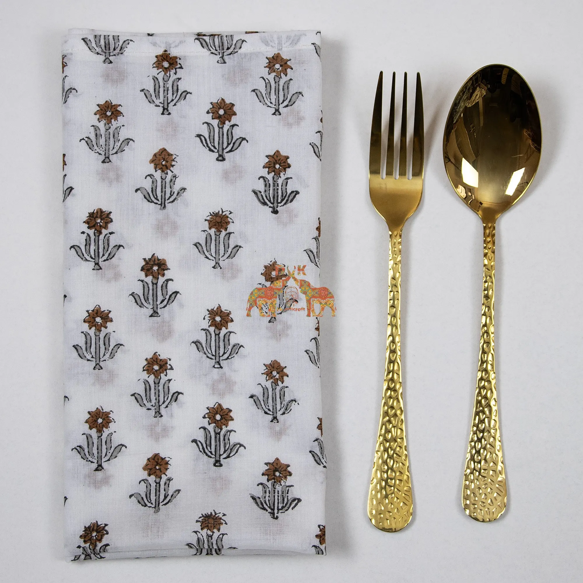 Custom Floral wholesale Hand block print napkins Indian print washable kitchen napkins Tables napkin set for decoration