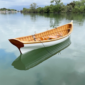 Bote de Remo de Madera Whitehall de 12' con Refuerzo Compuesto para Pesca en Lago (375Lx104Wx68H Cm), Asiento Doble para 2 Personas - Product Image 1