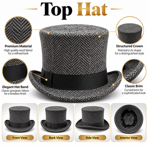 <b>Top</b> <b>Hat</b> Crafted With Premium Durable Material Soft Comfortable Fit Lightweight Design Elegant Shape Long Lasting Quality <b>Top</b> <b>Hat</b> - Product Image 6