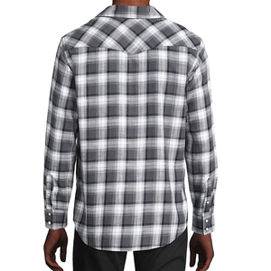 Chemise en flanelle à carreaux surdimensionnée pour homme, en polyester et coton, vente chaude - Product Image 4