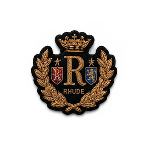 Badge brodé perlé en forme de bouclier, de luxe, taille personnalisée, couleur arc-en-ciel, à coudre pour la décoration de vêtements - Product Image 5