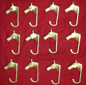 Gancho de latón superventas, gancho decorativo de pared, ganchos de latón personalizados con forma de caballo, proveedor mayorista - Product Image 1