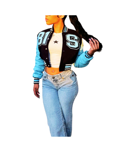 Veste légère pour femme à simple boutonnage avec rembourrage en polyester, col en V épais, fermeture éclair authentique, veste en cuir pour femme - Product Image 2