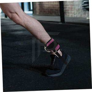 สายรัดข้อเท้าแบบหนานุ่มคุณภาพสูงพร้อมคุณสมบัติปรับระดับได้ พิมพ์โลโก้ได้ตามต้องการ สำหรับเครื่องเคเบิลแมชชีนและการออกกำลังกายขาแบบคิกแบ็ค - Product Image 3