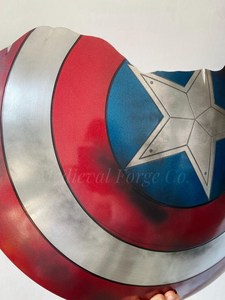 Escudo de Acero Forjado a Mano con Diseño Marvels |   Accesorio de Cosplay con Efecto de Daño de Batalla - Product Image 6