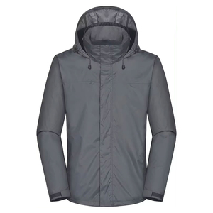 Custom Breathable <b>Lightweight</b> <b>Men</b> Windproof Windbreaker <b>Jacket</b> For <b>Men</b> Polyester <b>Jacket</b> With Adjustable Hood For Outdoor - Product Image 2