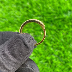 Anillo de Lujo de Oro Sólido de 14K con Diamantes Naturales Clásicos, Anillo Personalizado con Engaste de Garras, para Fiesta, Boda, Compromiso, Aniversario, Regalo Unisex - Product Image 4