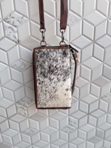 <b>Phone</b> Purse Handbag Real Cowhide Genuine <b>Leather</b> New Designer Sling <b>Bag</b> Wristlet <b>Bag</b> With Shoulder Strap Women's Sling <b>Bag</b> - Product Image 4