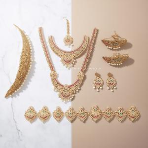 Nova Mart Fashion & Costume Jewelry Sets Alloy with Gold Plating Oxidized Polish Finish Casual Style Made in India - Product Image 3