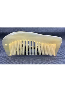 Peine para el Cabello Hecho a Mano 100% Ecológico de la Mejor Calidad, de Cuerno Negro de Búfalo, Diseño Moderno, Alisador de Cabello de Dientes Anchos, Natural - Product Image 6