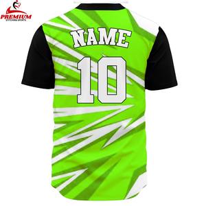 Maillots de baseball personnalisés pour hommes, imprimés, respirants, 100% polyester, évacuation de l'humidité, séchage rapide, avec noms et logos personnalisés - Product Image 3