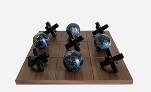 Aesthetic Minimalist Marble Tic Tac Toe Game <b>Set</b> <b>Square</b> Tabletop Home Decor Durable Indoor Living Room Design - Product Image 5