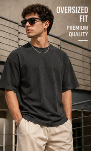 เสื้อยืดสตรีทแวร์พิมพ์ลายตามสั่ง ผ้าหนา 240 กรัม 100% ผ้าฝ้าย ทรงโอเวอร์ไซส์ ทรงบ็อกซี่ รับผลิตเสื้อผ้าแบรนด์ส่วนตัว MOQ ต่ำ - Product Image 3