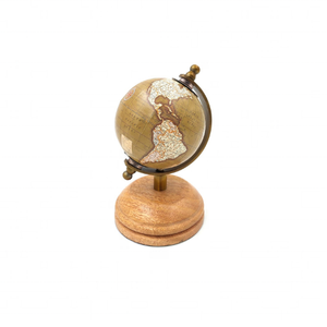 Globo náutico antiguo con base de madera Acabado vintage Mapa del mundo Estructura interior educativa Modelo Geografía Artículo de regalo - Product Image 2