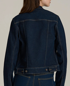 Chaquetas Vaqueras de Mezclilla Oscura de Alta Calidad para Mujer, Cuello Camisero, Transpirables, Resistentes al Viento, con Botones, Estilo Urbano, Talla XS, Color Sólido, Vintage - Product Image 4