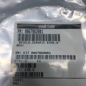 Varian 0067862801 Shield, <b>Ceramic</b> <b>Ring</b>, 6", 121077 - Trusted Global Legacy Semiconductor Equipment and Parts at - Product Image 3