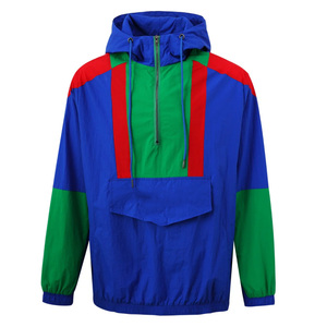 Chaqueta Cortavientos para Hombre con Logotipo Personalizado, Superventas, Nueva Llegada, Chaqueta Cortavientos Anorak con Bloques de Color para Hombre - Product Image 1