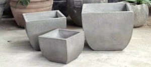 Macetas de hormigón gris antiguo de alta calidad, celdas fuertes para uso en exteriores en climas hostiles para el hogar y el jardín - Product Image 3