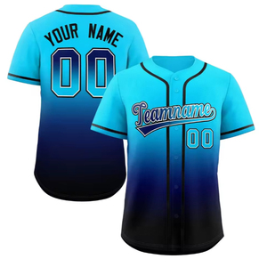 Camiseta de béisbol personalizada para mujer, color verde azulado degradado, estampado sublimado, nombre del equipo, número, manga corta, absorción de humedad, ajuste regular - Product Image 4