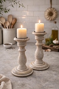 Modern Wooden Candle Holder with Smooth Finish Decorative Stand for <b>Bedroom</b> Living Room and Office Home Decoration - Product Image 5